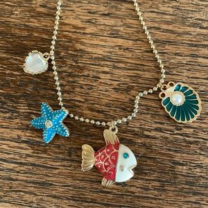 Sea life charm necklace